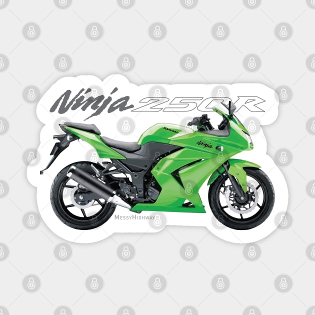 Kawasaki Ninja 250R 08 green, sl Sticker by MessyHighway